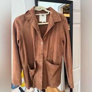 Brown Suede Sézane Will Jacket